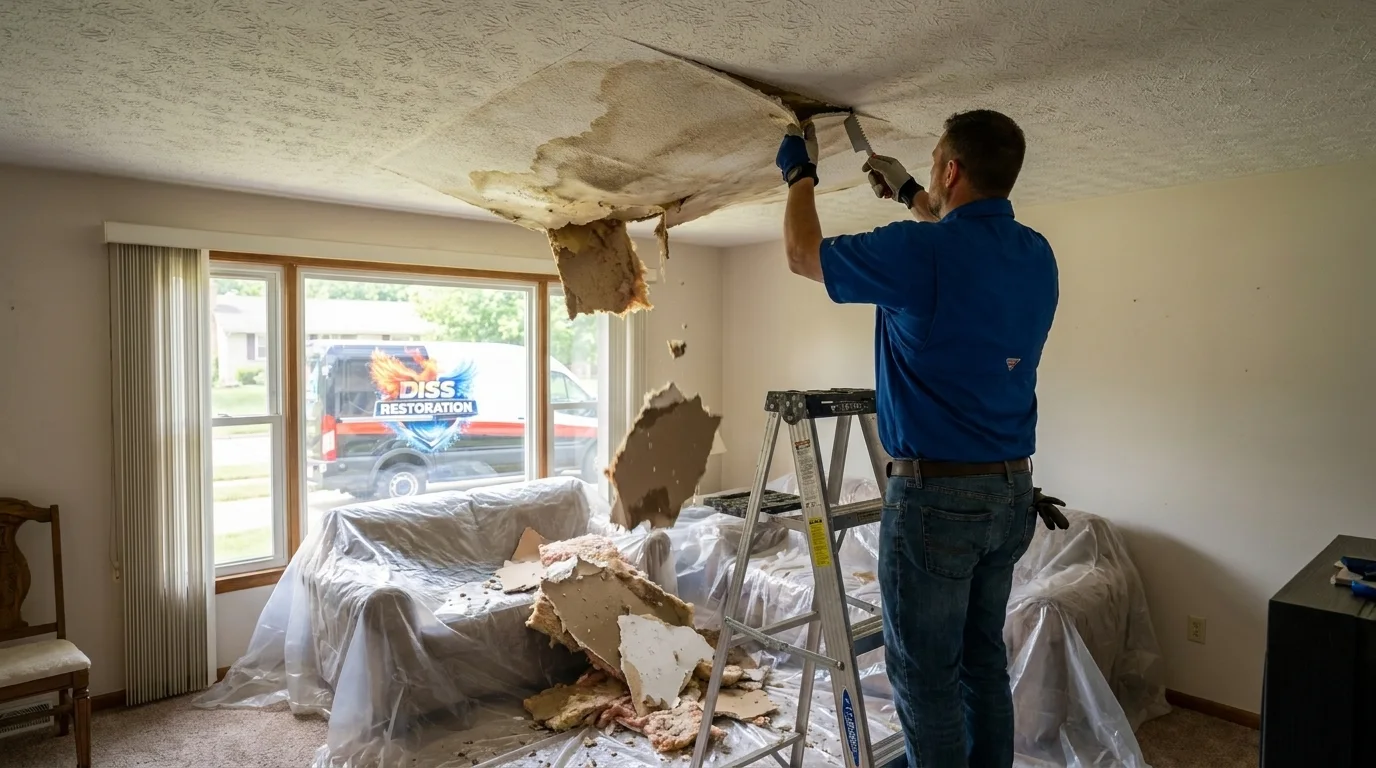 24/7 Emergency Ceiling Water Damage Repair in Youngstown